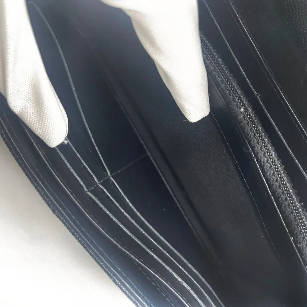 Authentic CHANEL CC Classic Caviar Flap Wallet Chain Shoulder Crossbody Black - Picture 13 of 16